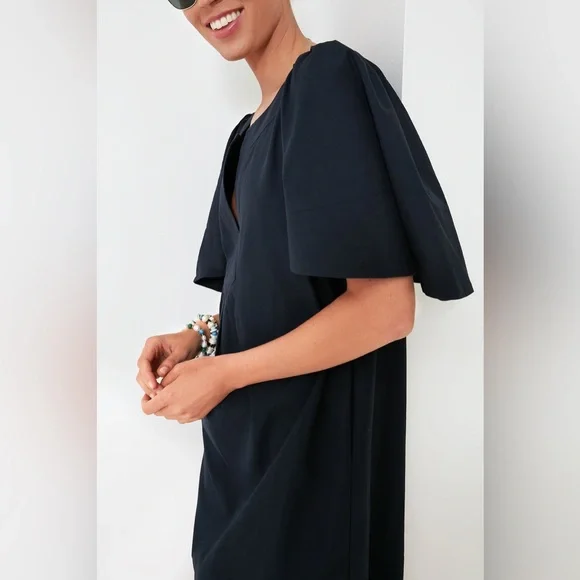 Tuckernuck Pomander Place Deep Navy Finley Flutter Sleeve Dress - Picture 5 of 8